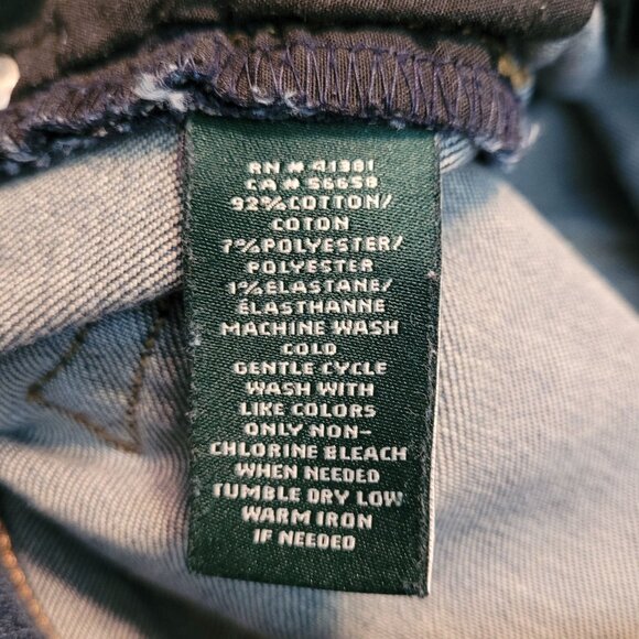 Lauren Ralph Lauren Jeans Womens 10 Premier Straight Medium Dark Stretch Denim - Picture 7 of 13